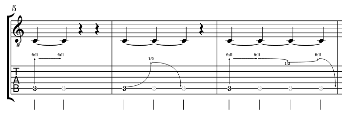 Complexe bends patterns