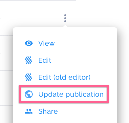 Public score information update