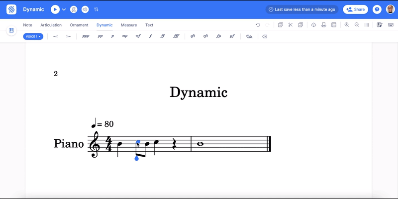 How to change the position of the dynamic