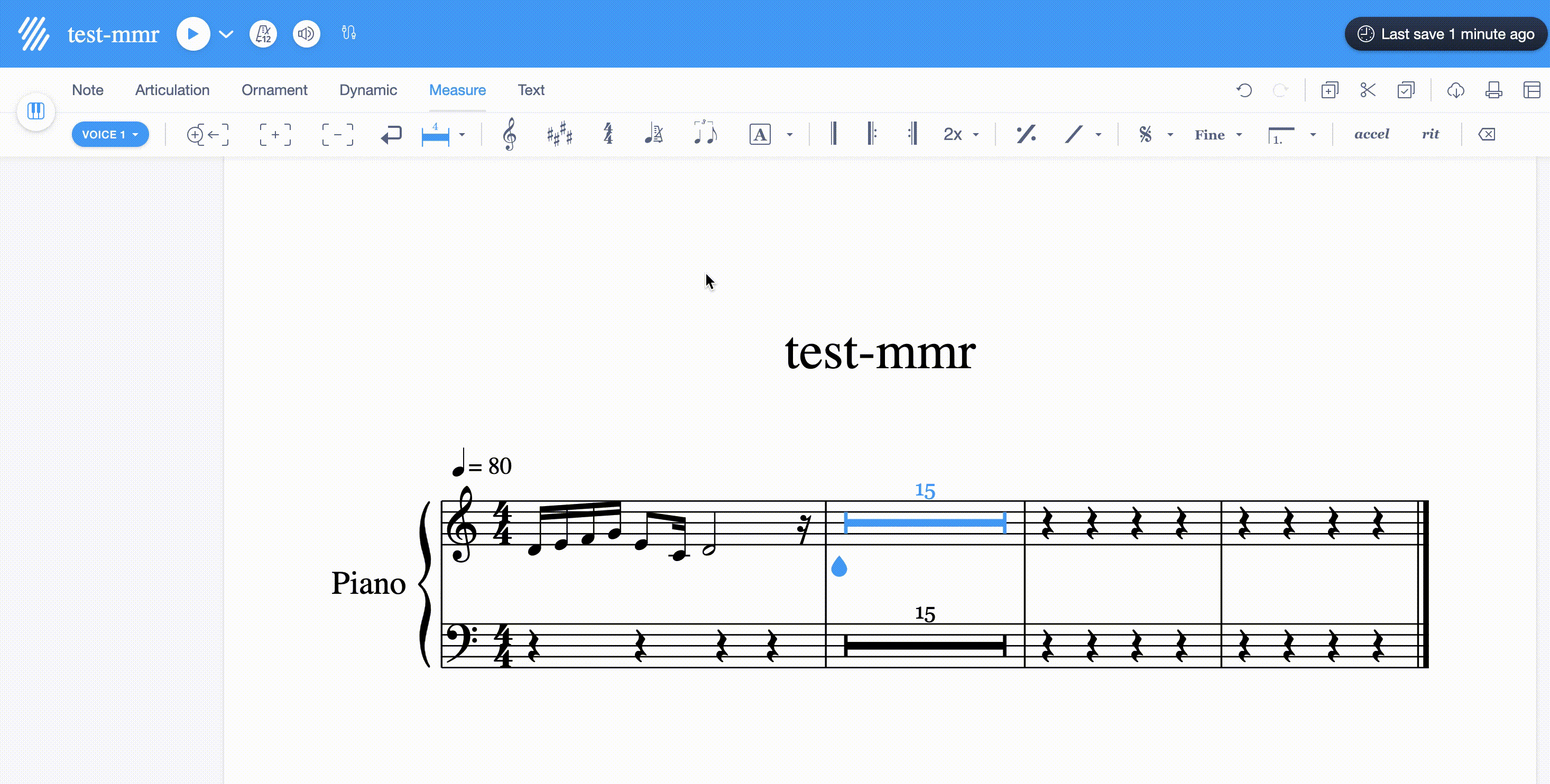 Edit and remove multimeasure rest
