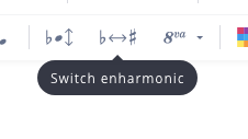 Use the enharmonic switch