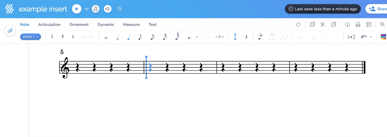 Accidental in insert mode