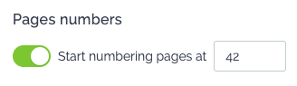 Pages Numbers