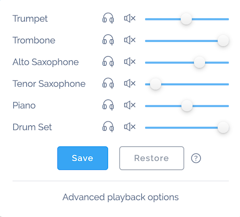 Local audio settings save