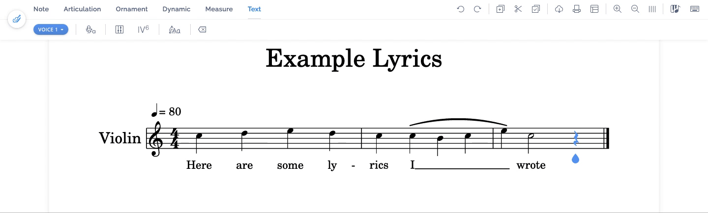Lyrics on multiple verses