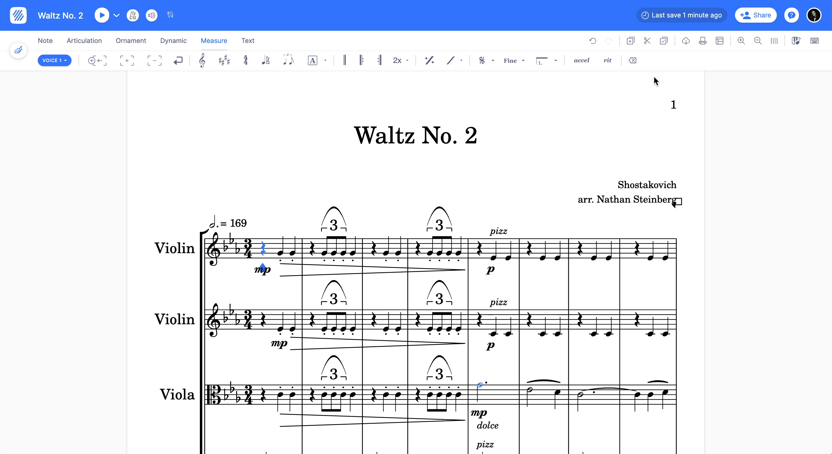 Changing the music font