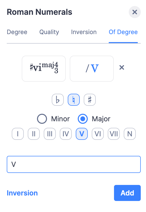 Choice of secondary dominant