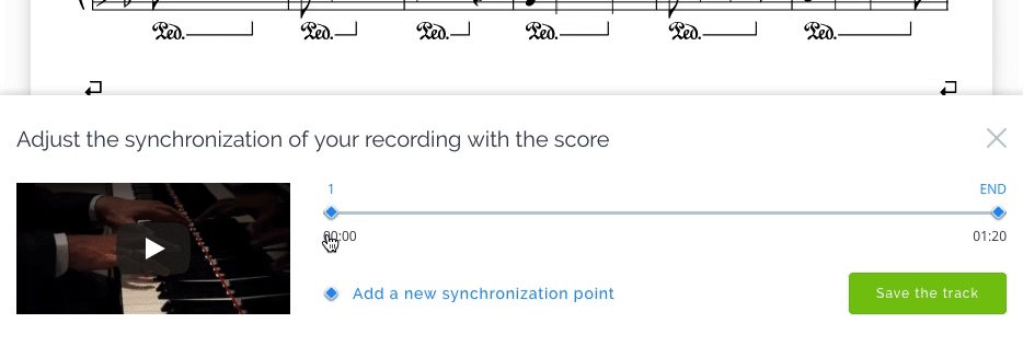 Adjusting the beginning of the track