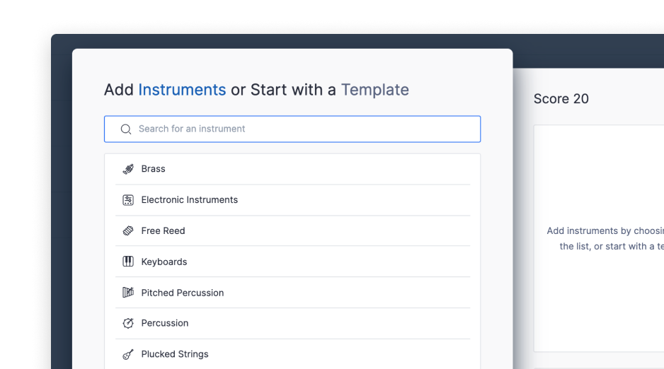Create your first score