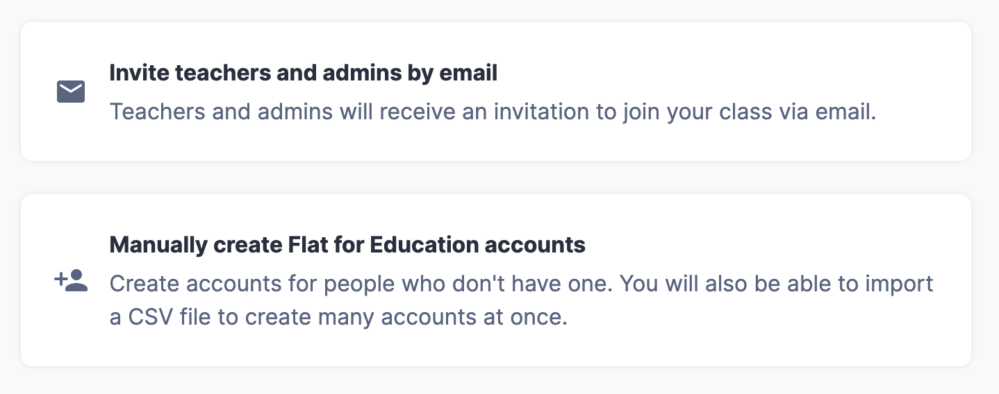 Invite admin or teacher